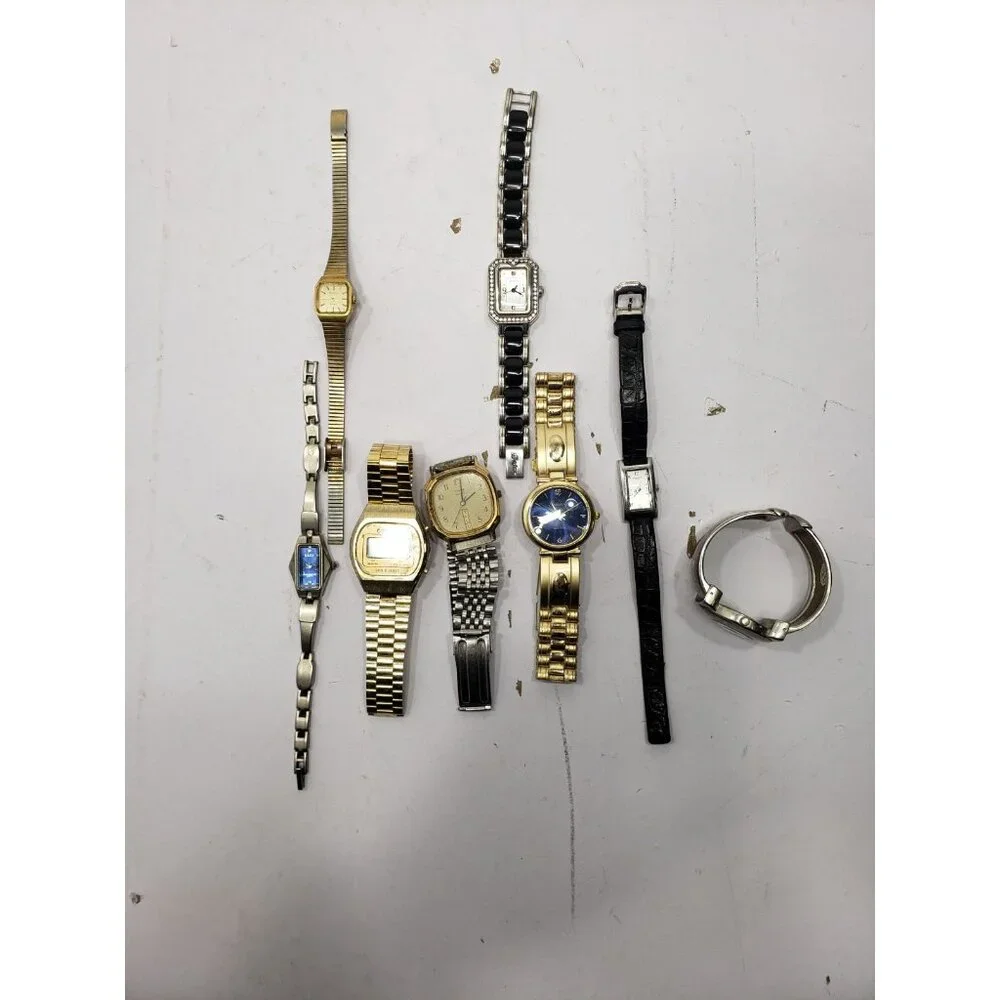 Lot Of 8 Of Ladies Watches Brighten Armstrong Geneva NKNY Kenneth Cole Untested